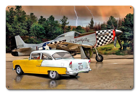 Mustang-and-Chevy-Vintage-Sign-Metal-Sign