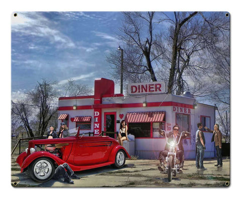 Red-Heart-Diner-Vintage-Sign-Metal-Sign