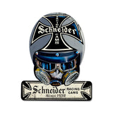 Schneider Cams Helmet Vintage Sign Metal Sign
