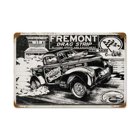 Freemont Drag Strip Vintage Sign Metal Sign