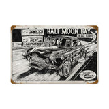 Half Moon Bay Drag Strip Vintage Sign Metal Sign