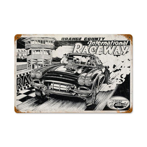 International Raceway Vintage Sign Metal Sign