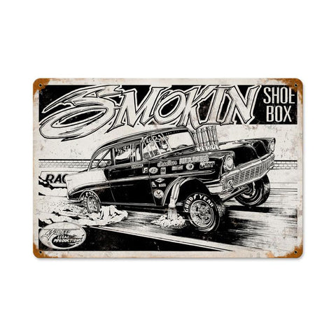 Smokin Shoebox Vintage Sign Metal Sign