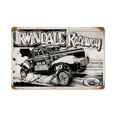Irwindale-Raceway-Vintage-Sign-Metal-Sign