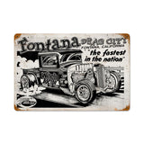 Fontana Drag City Vintage Sign Metal Sign