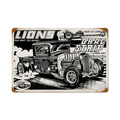 Lion Witch Doctor Vintage Sign Metal Sign