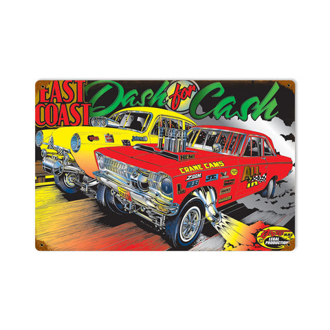 Dash For Cash Vintage Sign Metal Sign