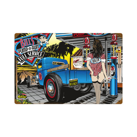 Pump-And-Run-Vintage-Sign-Metal-Sign