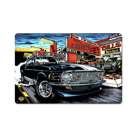 Mustang Car Sales Vintage Sign Metal Sign