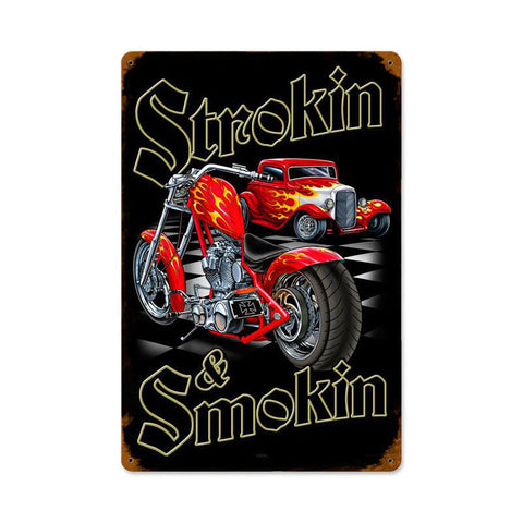 Strokin-And-Smokin-Vintage-Sign-Metal-Sign