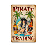 Pirate Trading Vintage Sign Metal Sign