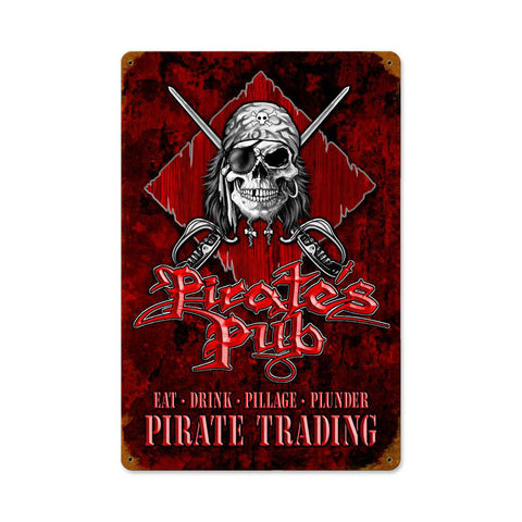 Pirates Pub Vintage Sign Metal Sign