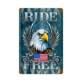 Ride Free Vintage Sign Metal Sign