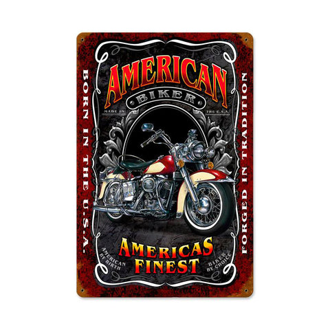 American Biker Vintage Sign Metal Sign