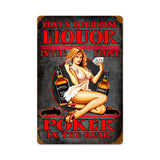 Liquor Poker Vintage Sign Metal Sign
