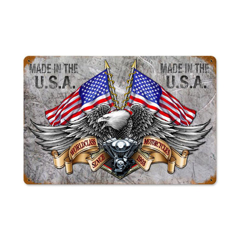 World Class Eagle Vintage Sign Metal Sign