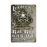 Lucifers Garage Vintage Sign Metal Sign