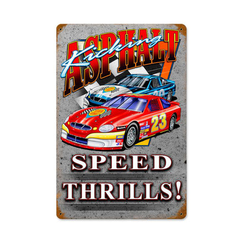 Kicking Asphalt Vintage Sign Metal Sign