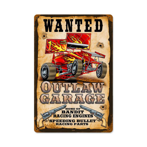 Wanted-Outlaw-Garage-Vintage-Sign-Metal-Sign