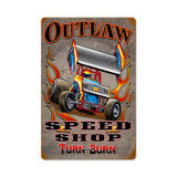 Outlaw Speed Shop Vintage Sign Metal Sign