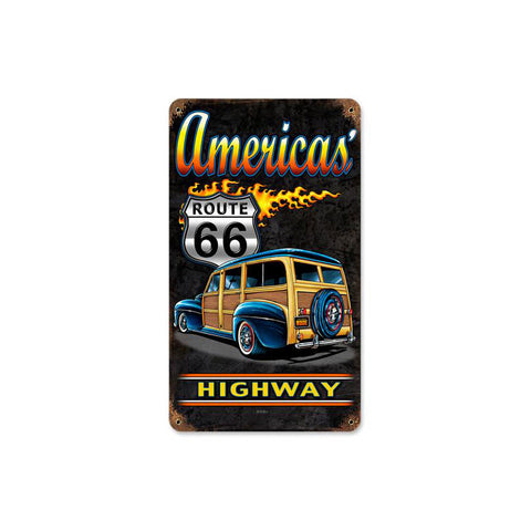 America Highway Vintage Sign Metal Sign
