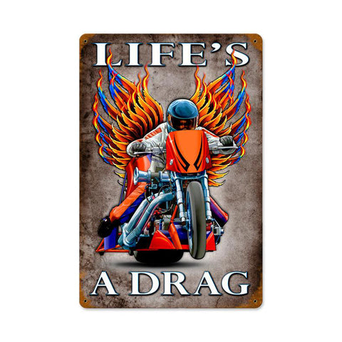 Lifes-A-Drag-Vintage-Sign-Metal-Sign