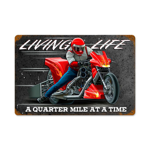 Living Life Vintage Sign Metal Sign