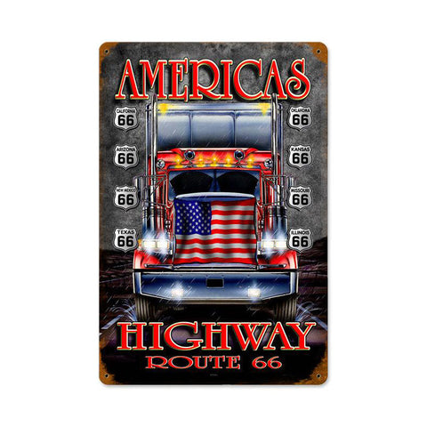 Truckers-Highway-Vintage-Sign-Metal-Sign