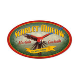 Scarlet Macaw Vintage Sign Metal Sign