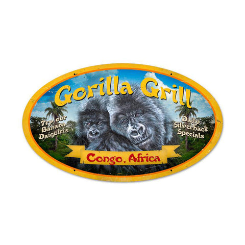 Gorilla Grill Vintage Sign Metal Sign