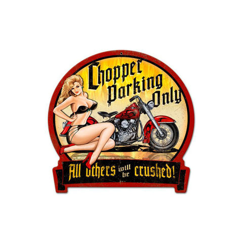 Chopper-Parking-Vintage-Sign-Metal-Sign
