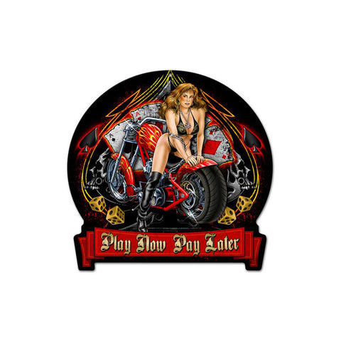 Play Now Vintage Sign Metal Sign