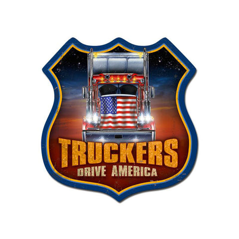 Truckers-Drive-America-Vintage-Sign-Metal-Sign