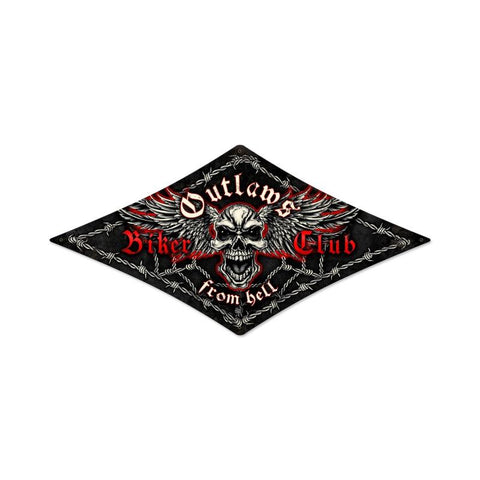 Outlaws Skull Vintage Sign Metal Sign