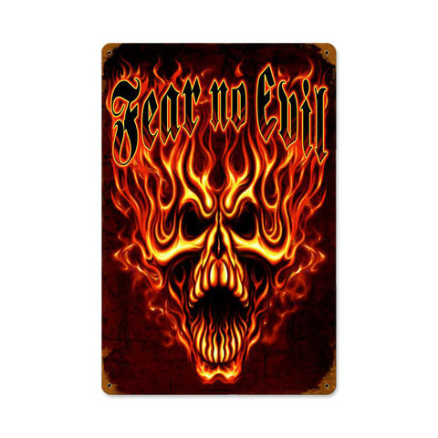 Fear No Evil Vintage Sign Metal Sign