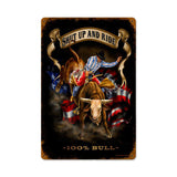 Shut Up And Ride Vintage Sign Metal Sign