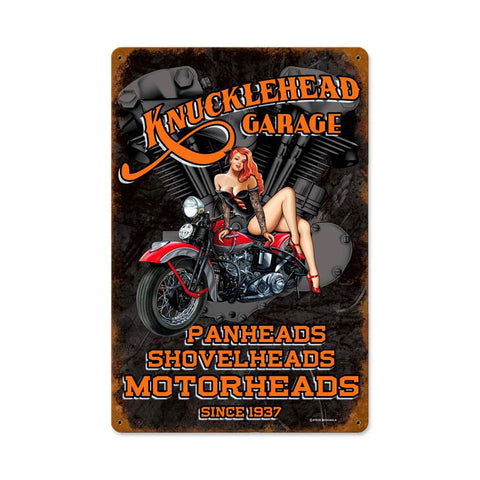Knuckle Garage Vintage Sign Metal Sign