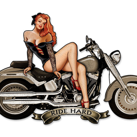 Motorcycle-Girl-Vintage-Sign-Metal-Sign