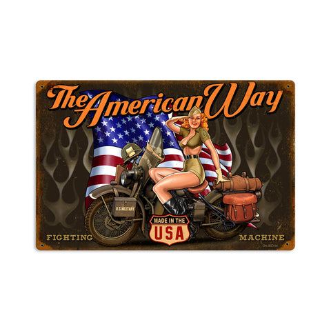 American Way Vintage Sign Metal Sign