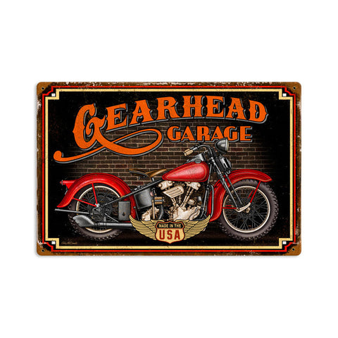 Gear-Head-Vintage-Sign-Metal-Sign