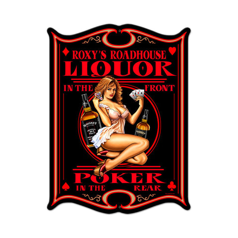 Liquor Poker Vintage Sign Metal Sign