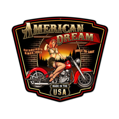 American Dream Vintage Sign Metal Sign