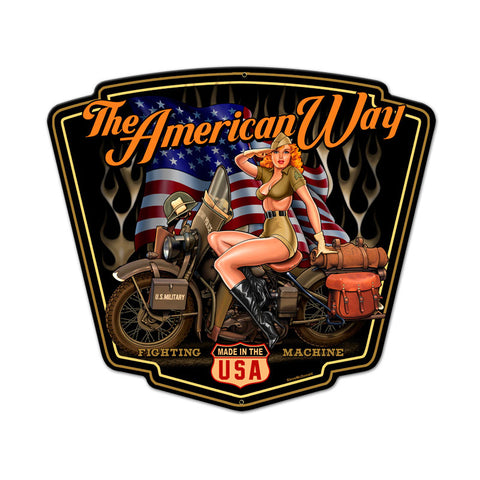 American Way Vintage Sign Metal Sign