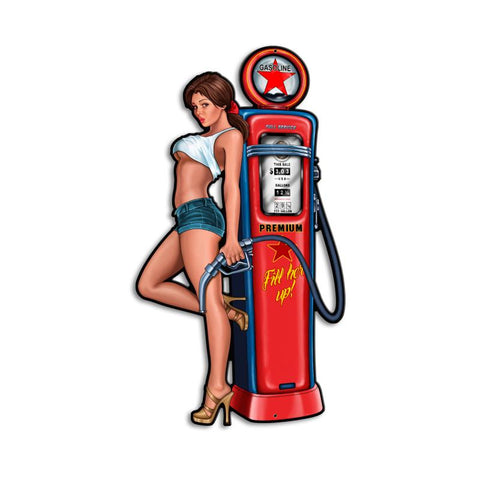 Pump Girl Vintage Sign Metal Sign