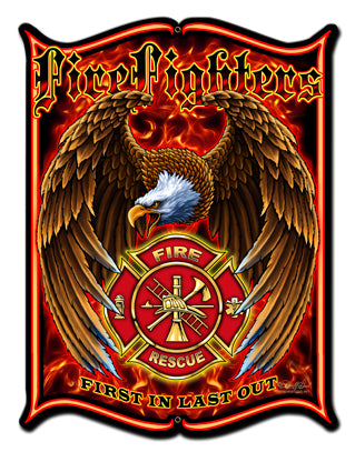 Firfighters Vintage Sign Metal Sign