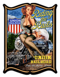 Riding The Rails Vintage Sign Metal Sign