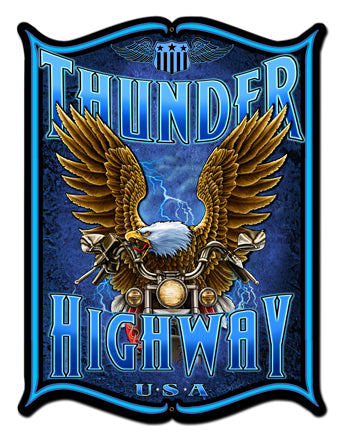 Thunder Hwy Vintage Sign Metal Sign