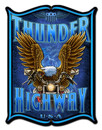 Thunder Hwy Vintage Sign Metal Sign