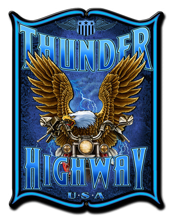 Thunder Hwy Vintage Sign Metal Sign