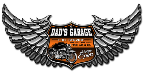 Dad's Garage Vintage Sign Metal Sign
